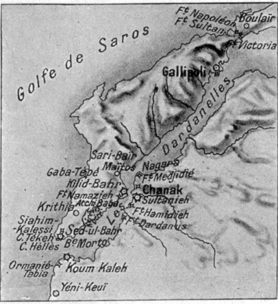 carte des dardanelles